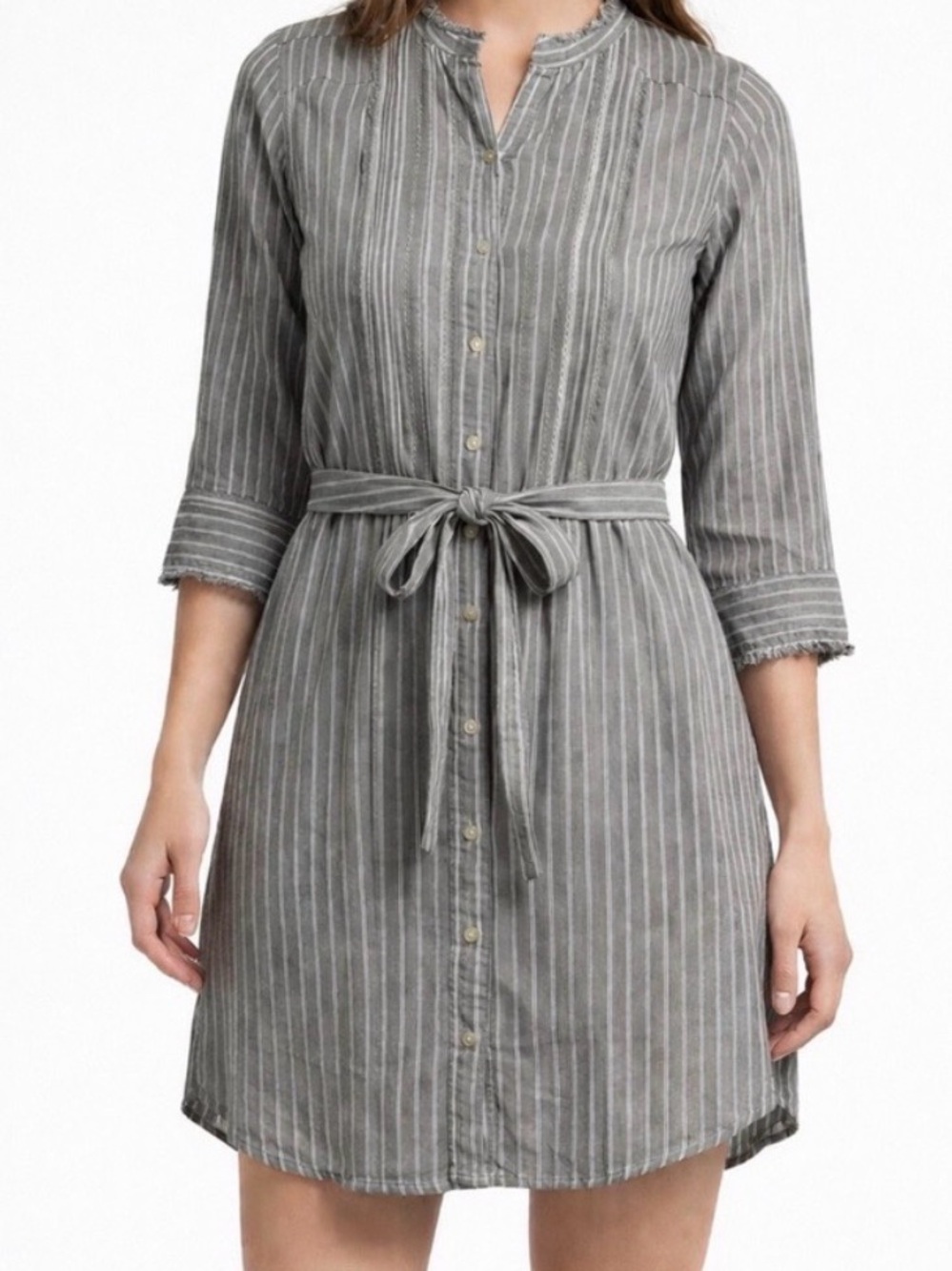 Women Converse One Star Striped Shirt Dress women’s M Cotton Belted(A388)✨